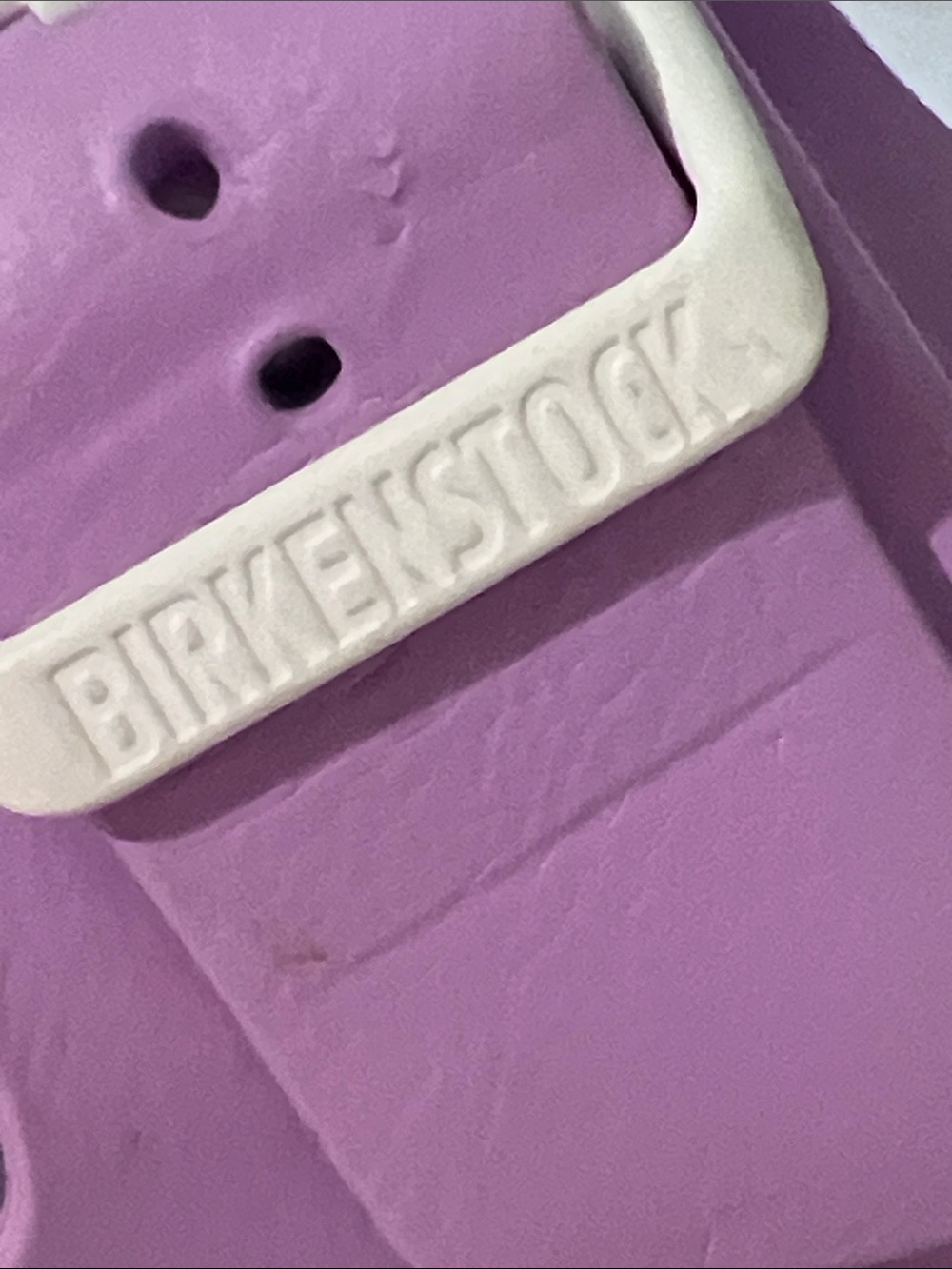 Birkenstock Lavender EVA Slide with White Logo Buckle - Picture 3 of 8